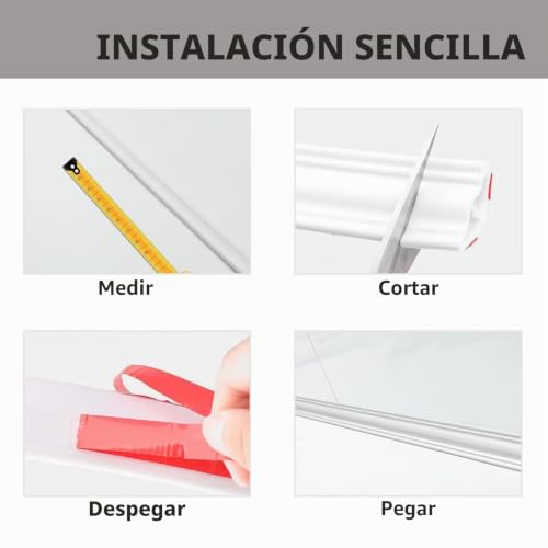 Moldura de techo flexible autoadhesiva, listón de terminación triangular TPE 5