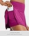 SANTINY Pleated Tennis Skirt for Women with 4 Pockets Women's High Waisted Athletic Golf Skorts Skirts for Running Casual (Rose_L)
