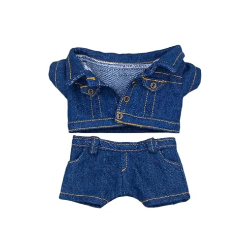 2点セット 上下セット ぬいぐるみ服 ぬいぐるみ用 デニムジャケット デニムパンツ ミニ洋服 着せ替え コスチューム 人形 ぬいぐるみ専用 衣替え コスプレ ぬい服 ぬいぐるみ 洋服 10cm 15cm 20cm