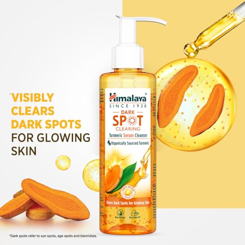 Image of Himalaya Turmeric Serum Cleanser | Niacinamide + Vitamin E + Serum Infused Facewash| Clears dark spots for glowing skin | 180ml
