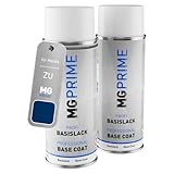 MG PRIME Pintura automotriz Aerosoles para Mazda ZU Marbella Blue Mica Fondo pintura transparente, bote de spray de 400 ml
