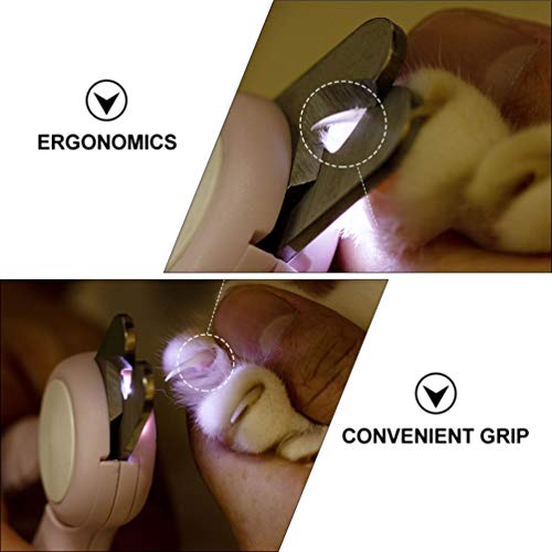 Cortador de unhas Balacoo para cães com luz de LED, cortador de unhas para gatos e cães, tesouras de