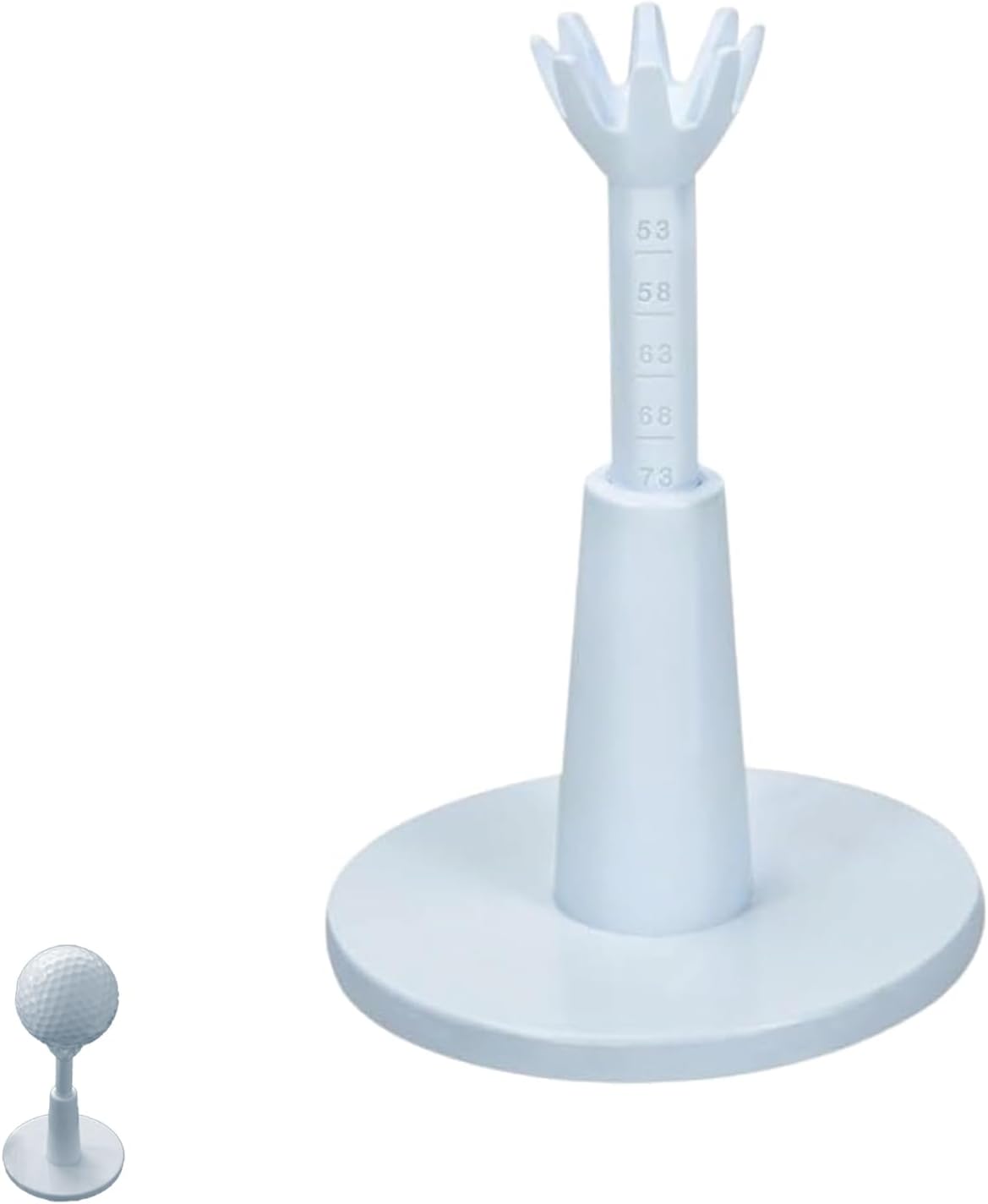 Driving Range Tees, Driving Range Golf Tees, Golf Mat Tees, Adjustable Height, for Practice Driving Range Mat Training Sports Accessory Golf Ball Holder(White)