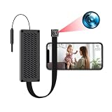 OTADUG Mini Telecamera Wifi, Videocamera Sorveglianza Interno, Telecamera Wifi Interno, con Visione Remota in Tempo Reale, Rilevamento del Movimento, Avvisi via Email