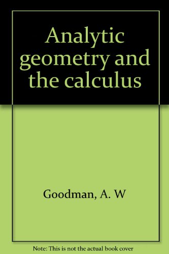 Analytic geometry and the calculus B0007HQ898 Book Cover