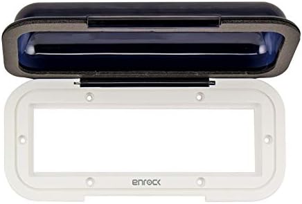 EnrockMarine EMCWT1 Universal in Dash Water Resistant Waterproof Tinted Radio Shield Receiver Cover (White Base)