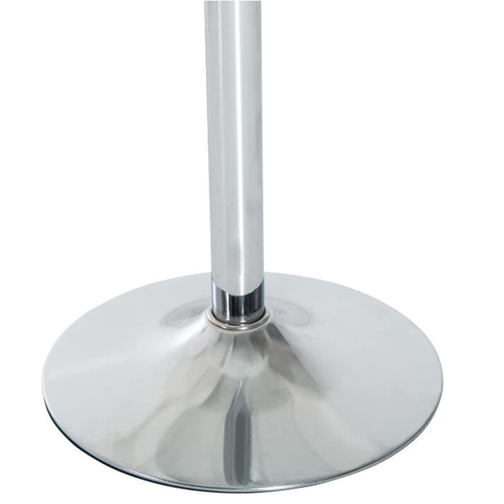 Table de bistrot ronde en verre trempé avec support chromé 70 cm Couleurs transparentes