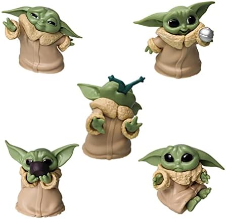 ZKTSRY 5-Pack Baby Yoda Gifts,2.2-Inch Baby Yoda Doll,Baby Yoda Toys for Kids,Baby Yoda Action Figure,Child Yoda Toy, Suitable for Movie Fans of All Ages