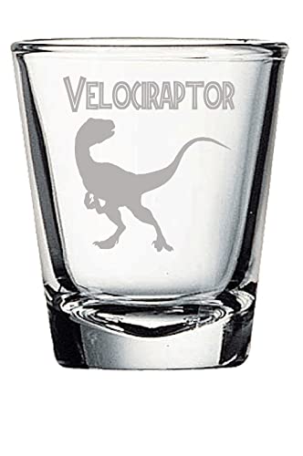 Brindle Southern Farms Jurassic Dinosaur Shot Glass Set Of 4 Engraved 1.5 Ounce Glasses, Dinosaur Housewarming, Dinosaur Party Favor For Adults #TOP3