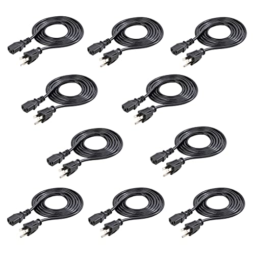Image of StarTech 10-Pack 6ft Computer Power Cord, 10A 125V, 18AWG (PXT10110PK)