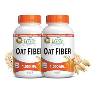 Botanic Choice Oat Fiber -Natural Oat Fiber Dietary Supplement to Support Digestive Health for Women and Men – 2 Pack