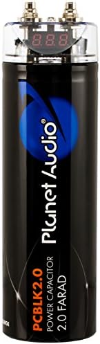 Planet Audio PCBLK2.0 – 2 Farad Car Capacitor For Energy Storage To Enhance Bass Demand From Audio System