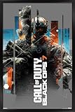 Call of Duty: Black Ops 7 (2025) - Split Reality Gray Wall Poster, 34L" x 22.4W", Black Framed Version