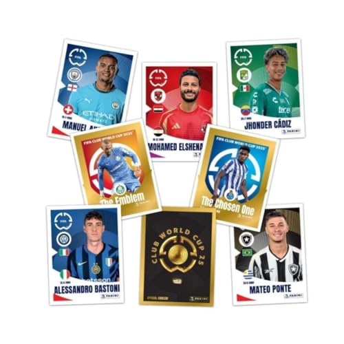 Panini FIFA Club World Cup 2025 – Sticker Display Box mit 50 Tüten – Offizielle Kollektion zur Klub-WM mit 32 Teams + Heartforcards® Versandschutz