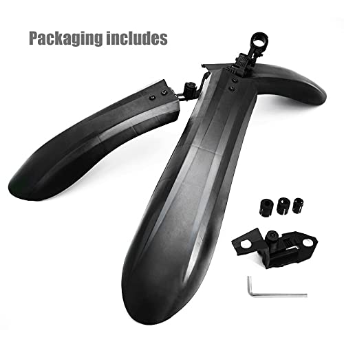 Schutzblech Set,Fahrrad Schutzbleche, Fahrradkotflügel 4. 0 Wide Bike Fender 2 Stück Schneemobil Fahrradflügel 26-29 Zoll Fahrrad Vorne Hinten Kotflügel Erweitern for Kotflügel