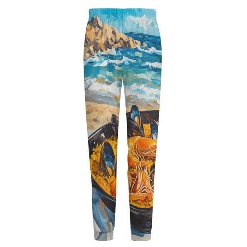 Seaside Seafood Paella with Champagne Breathable Mens Pajama Pants Lounge Sleep PJ Bottoms Sleepwear Jogger4