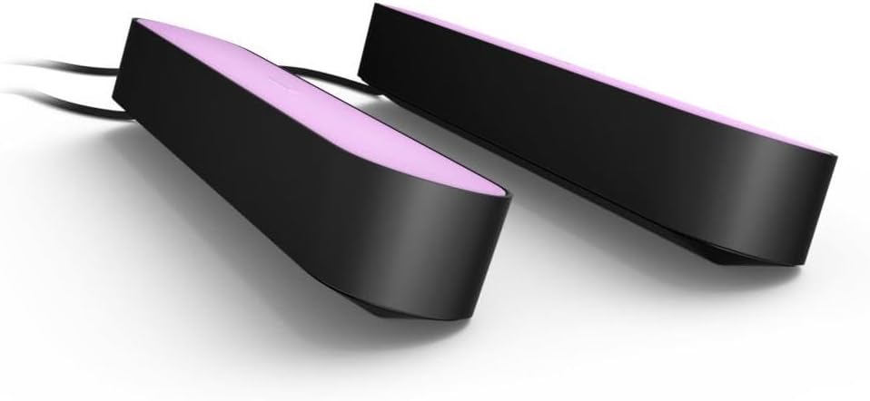 Philips Hue Play Pack Ambiance Beyaz ve Renkli, Siyah, 2.6.6W Temel Paket Kiti, Alexa, Google Assistant ve Apple Homekit ile çalışır