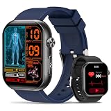 Smartwatch Uomo con ECG, HRV, Pressione Sanguigna, 1,97" AMOLED, Blu