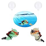 TIESOME 2 Pack Aquarium schwimmende Dekoration, Harz Aquarium dekorative Zubehör Fluoreszierende niedliche Kamera Taucher mit dünnen Linie und hängenden Ball Fisch Tank Dekor