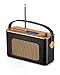 Produktbild UEME Retro Digitalradio mit Bluetooth, DAB+ DAB UKW Radio, Radiowecker, und Leder Verkleiden (Schwarz)