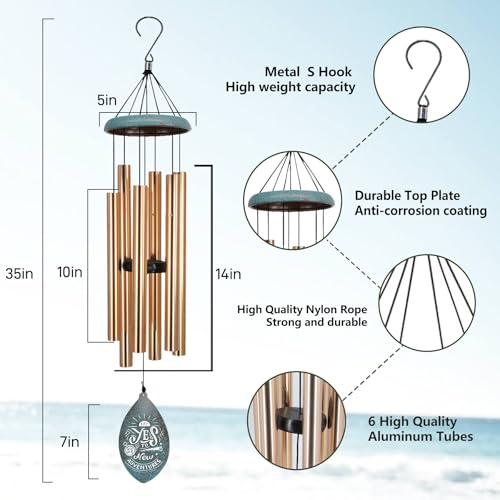 Image of ASTARIN Personalized Happy Retirement Wind Chimes, Tree of Life Retirement Wind Chimes Gifts for Women /Men Teacher Coworker 2025, Going Away Farewell Gifts, Deep Tone Larde Wind Chime