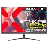 JAPANNEXT 27インチ IPSパネル搭載 120Hz/1ms(MPRT)対応 4K(3840x2160)解像度 ゲーミングモニター JN-IPS27G120U-C6 HDMI2.1 DP USB Type-C(最大65W給電) sRGB:100% DCI-P3:95% HDR400相当 PS5 4K:120Hz接続 VRR KVM 【2年保証】