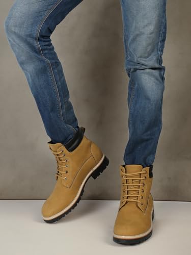 Image of Carlton London Men's Premium Lace-Up Combat Boots