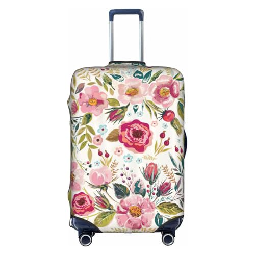 Housse de bagage élastique à fleurs : protégez votre valise L à l'aéroport