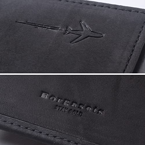 Genuine Leather Passport And Vaccine Card Holder, Rfid Passport Cover Credit Card Case With Cdc Vaccination Card Slot For Family Travel Id Documents Women And Men (Premium Soft Leather Black) #TOP5