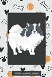  Planner: Pomeranian Black And White - Light Themed For Dog Lovers