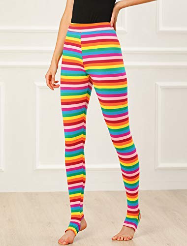 Leggings elásticos mujer pantalones estribo yoga cintura alta mallas deportivas XS 3