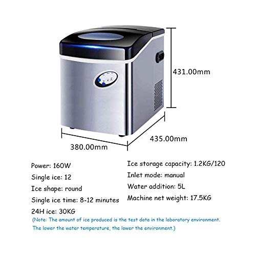 Ice Heavy Duty Large Edelstahlmaschine 30 kg Small Commercial Tea Shop Manual Home Desktop Bar Eiswürfelmaschine 24… – Bild 4