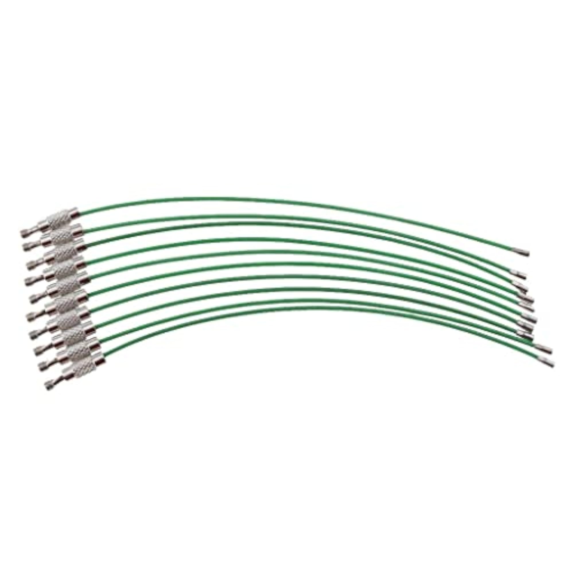 2x10Pcs Cable Wire Loop Luggage Tag Loops Stainless Steel Wire Straps