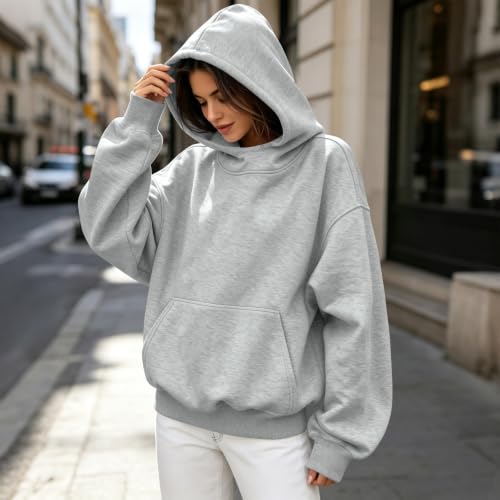 Oversized Mock Neck Sweatshirt Women Fleece Lined Fall Hoodies for Women - image 3
