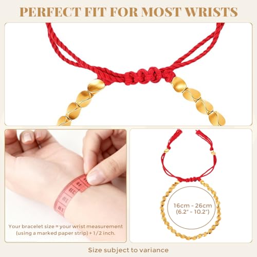 Pulsera trenzada de cuentas de cobre tibetano ajustable miniatura 2