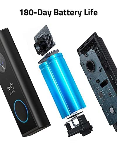 eufy Security videocitofono wireless (a batteria) con 2K HD, tecnologia IA integrata per rilevamento della presenza di esseri umani, audio bidirezionale, auto-installazione semplice (Ristrutturato)