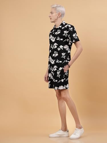 Image of Rigo Printed Co-Ord Set for Men's | Casual Shirt & Shorts Night Suit Set | Lounge-wear Nightdress Pajama Set for Men's | Night Wear, Beach Wear, Vacation Wear Outfit