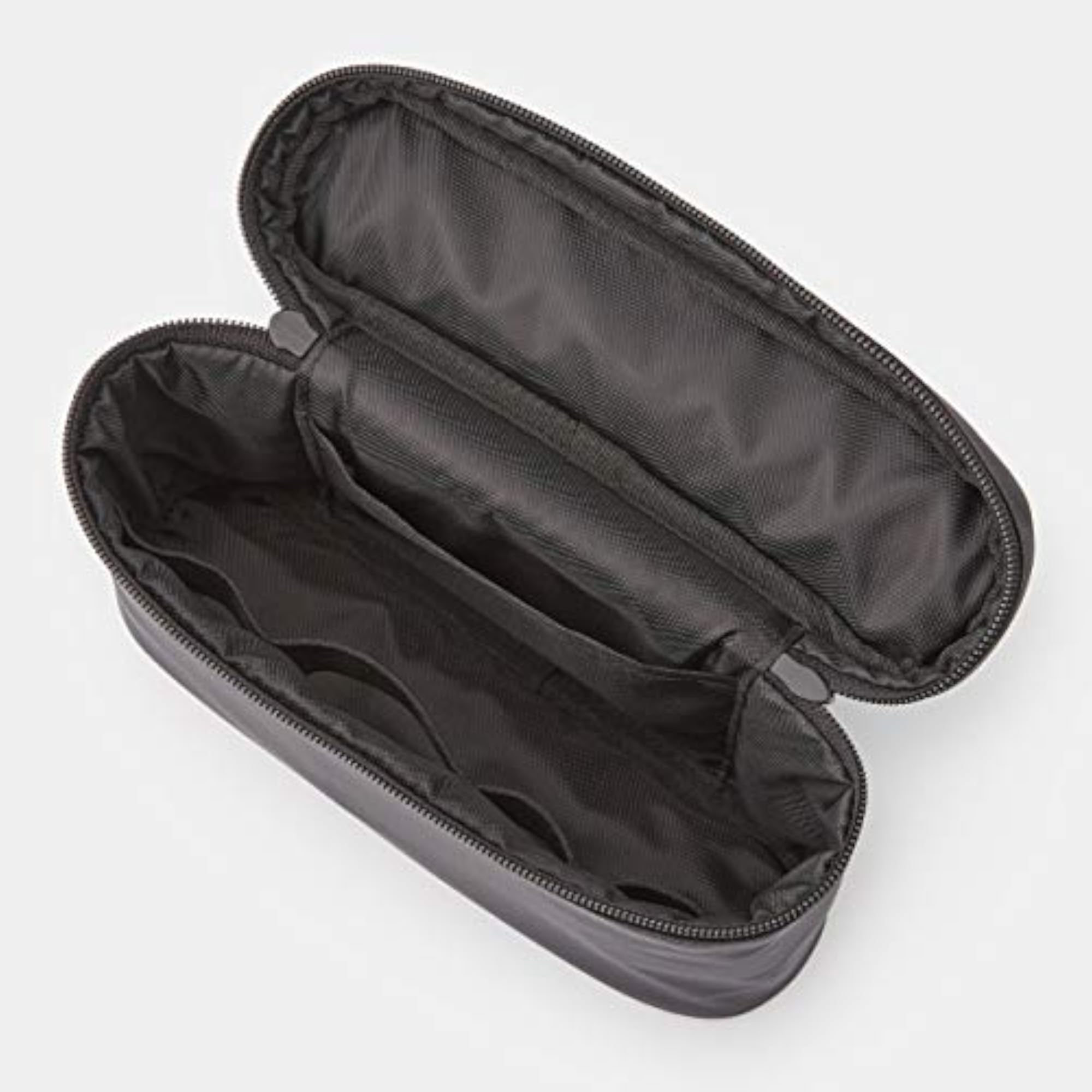Slim Black Pouch with Handle, Versatile Storage