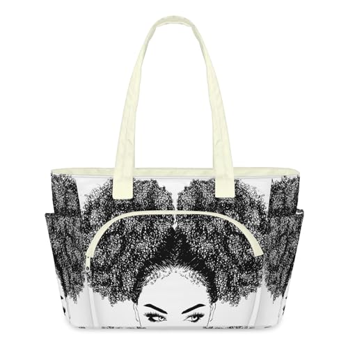 Sac fourre-tout femme à cheveux bouclés sac à main zippé anti-vol voyage travail