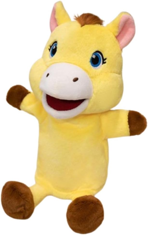 Stuffed Plush Animal Hand Puppet Pony Hand, Education Animal Little Horse Puppet Hand Finger Interactive Toy