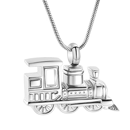 Collier avec pendentif urne funéraire zeqingjw en acier inoxydable durable