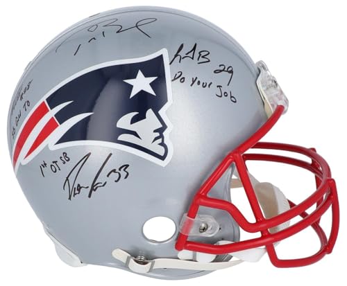 Tom Brady 2016 New England Patriots Super Bowl Champ Team Signed Helmet Fanatics - Autographed NFL Helmets