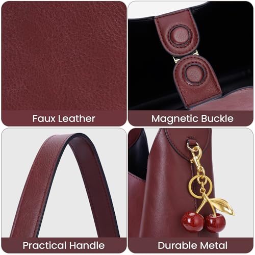 Bolso tipo Hobo de cuero vegano para mujer miniatura 5