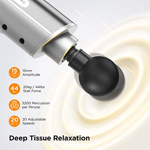 image for Massage Gun for Athletes, TaoTronics Portable Deep Tissue Percussion M