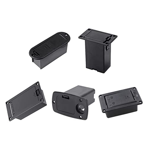 Leimezsty 9V Black Plastic Batteries Box Cover,Active Bass Guitar Pickup Battery- Holder #TOP3