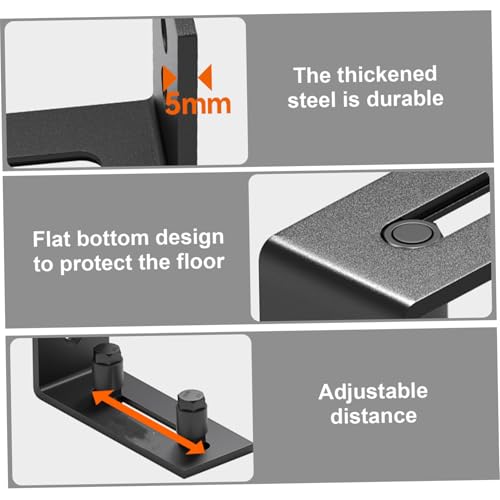 Guide de sol pour porte de grange en acier inoxydable durable rustique - 5