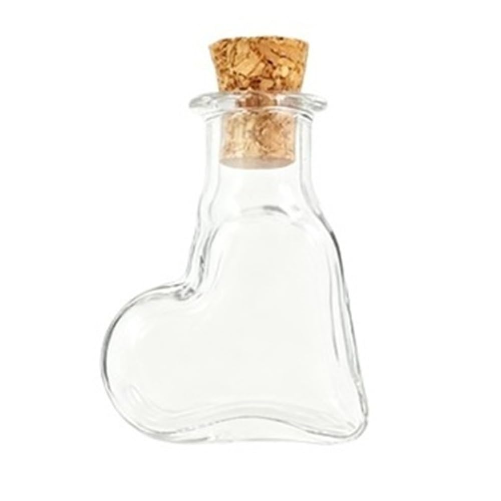 GOCENJIU Small Storage Vial 5pcs Small Vials Mini Glass Bottles for Home Decorations, Transparent Jars Containers with Cork Stopper
