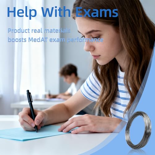 Übungsdraht für MedAT-Z 2025 - Dicker Draht zum Biegen, Draht Dick Praktisches Material für Training, Trainingdraht für Auswahltest, Stabil für Präzises Formen, Einfach Zuschneidbar, 15,5 M X 2 Rollen