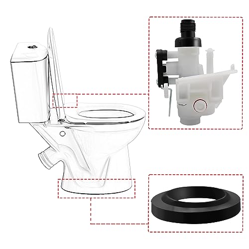 Image of 31705 Toilet Water Valve Module Assembly Compatible with Thetford Aqua-Magic V High and Low Models, High-Performance RV Toilet Water Valve Kit
