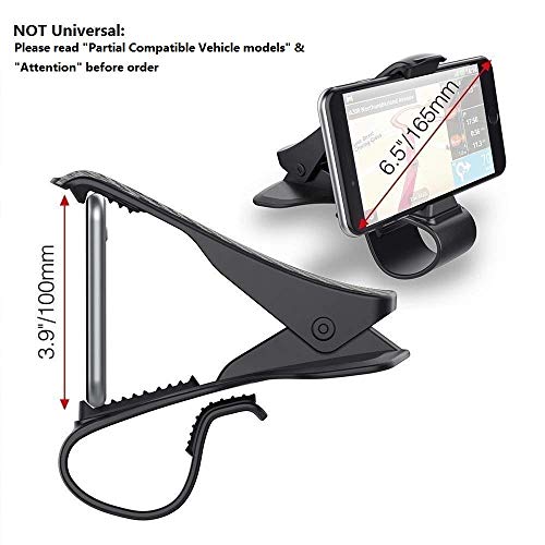Tsumbay Car Phone Holder Dashboard Cellphone Mount Mobile Clip Stand for GPS and Smart Phone(3.0-6.5inch) (Striped) - Thumbnail 2